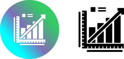Line Graph Icon Design vector