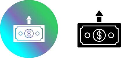 Money Up Icon Design vector