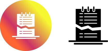 Corrupted List Icon Design vector