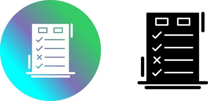 Today to Done CheckList Icon Design vector