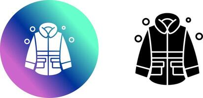 Winter Jacket Icon Design vector