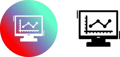 Line Chart Icon Design vector