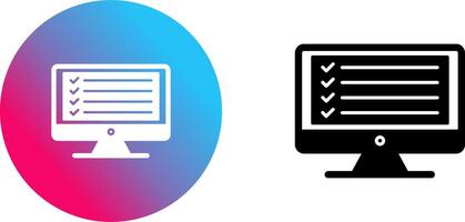 Online Checklist Icon Design vector