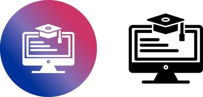 Online Learning Icon Design vector