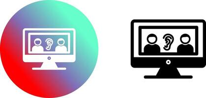 Listening Icon Design vector