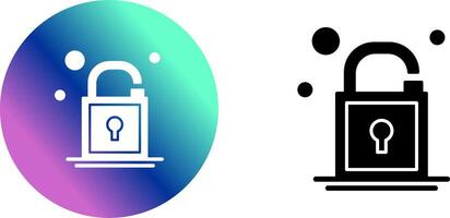 Open Lock Icon Design vector