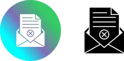 Rejection Of A Letter Icon Design vector