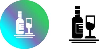 White Wine Icon Design vector