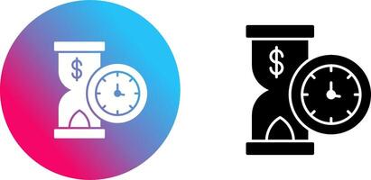 el tiempo es dinero icono de diseño vector