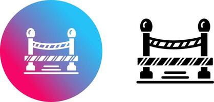 Do Not Cross Line Icon Design vector