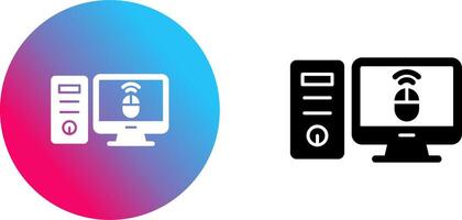 Desktop Computer Icon Design vector