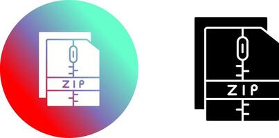 Zip File Icon Design vector