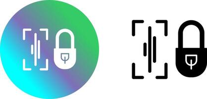 Voice Lock Icon Design vector