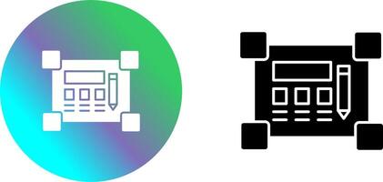 Blueprint Icon Design vector