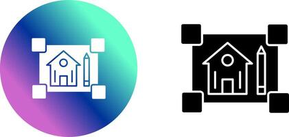 Blueprint Icon Design vector
