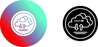 Cloud Data Icon Design vector