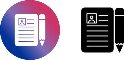 CV Icon Design vector
