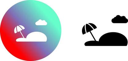 Beach Icon Design vector