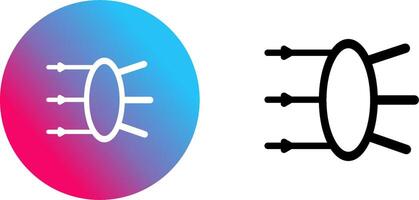 Refraction Icon Design vector
