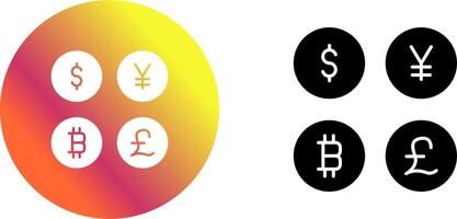 Currency Symbols Icon Design vector