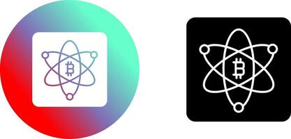 Bitcoin Science Icon Design vector