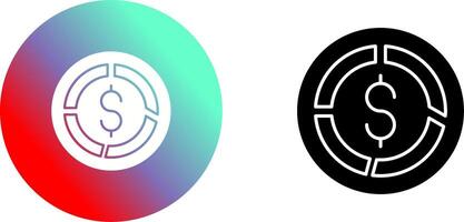 Pie Chart Icon Design vector