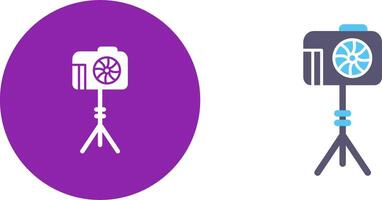 Unique Camera Stand Icon Design vector