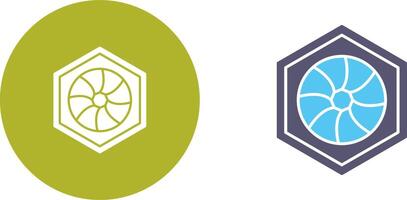 Unique Hexagonal Diaphram Icon Design vector