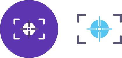 Unique Focus Horizontal Icon Design vector