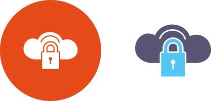 Secure Cloud Icon Design vector
