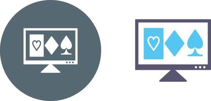 Online Gambling Icon Design vector