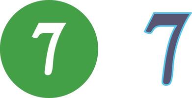 Number Seven Icon Design vector