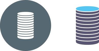 Stack of Coins Icon Design vector
