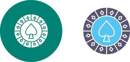 Spade Chip Icon Design vector