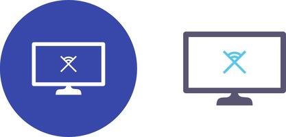 Unique Disconnected Network Icon Design vector
