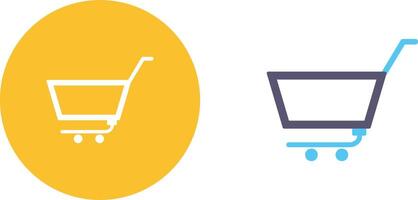 Unique Empty Cart Icon Design vector