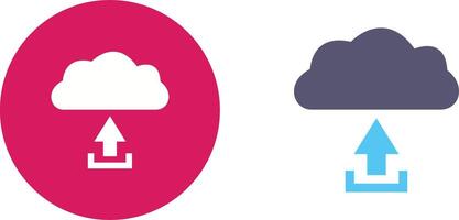 Unique Upload to Cloud Icon Design vector