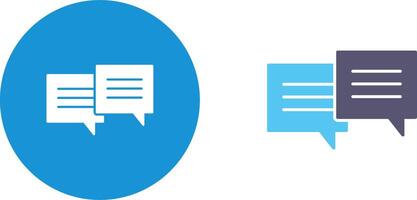 Unique Two Chat Bubbles Icon Design vector