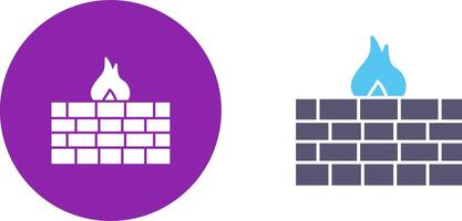 Unique Firewall Icon Design vector