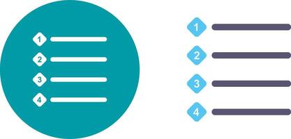 Unique Numbered list Icon Design vector
