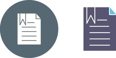 Unique Bookmarked Document Icon Design vector