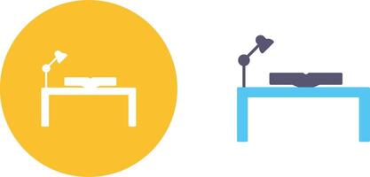 Unique Study Desk Icon Design vector