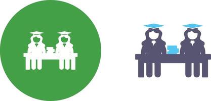 Unique Combined Study Icon Design vector