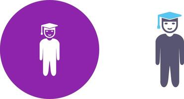 Unique Student Standing Icon Design vector