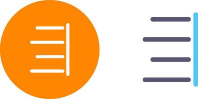 Unique Right Align Icon Design vector
