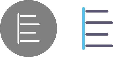 Unique Left Align Icon Design vector