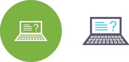 Unique Online Exam Icon Design vector