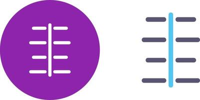 Unique Center Align Icon Design vector