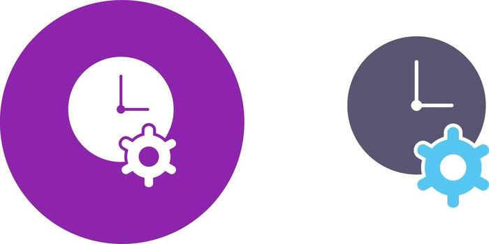 Unique Time Optimization Icon Design vector