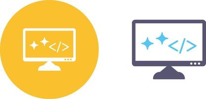 Unique Clean Code Icon Design vector